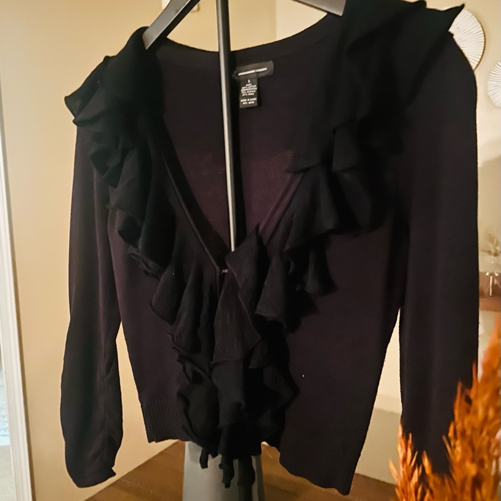 INC International Concepts Black Knit Sweater